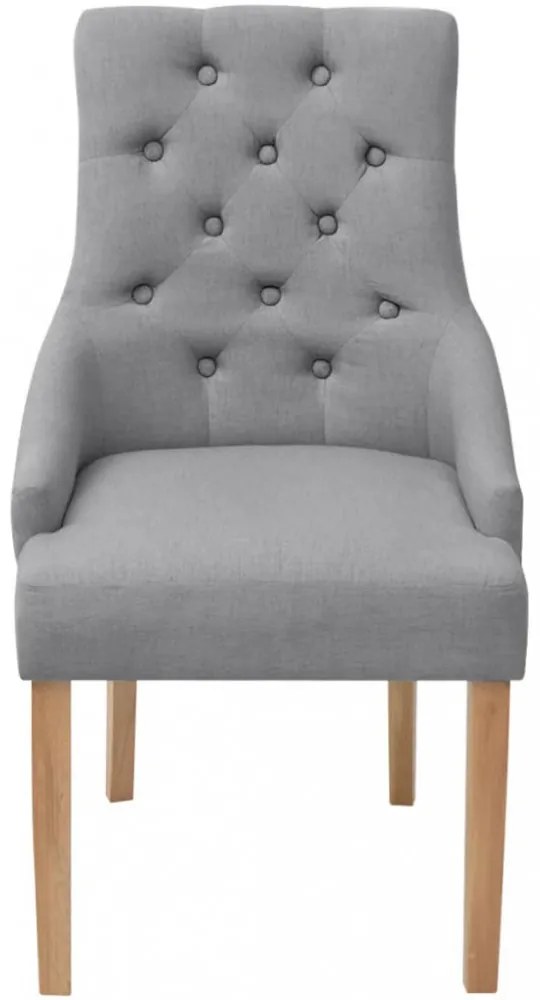 6 db világosszürke szövet étkezőszék