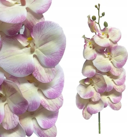 Szilikon virág mű orchidea 97 cm gumi szilikon nagy 9 szirmú