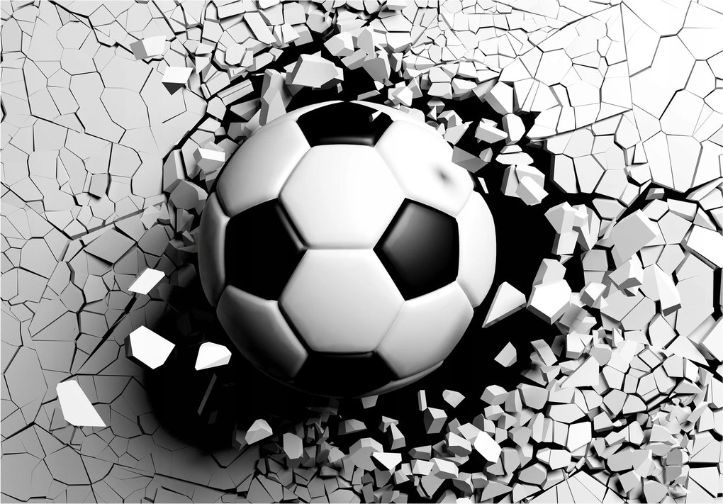 Fotótapéta Labda áttöri a falat sport vinil 368x254 +ragasztó
