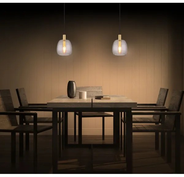 Globo 15789HM - Csillár zsinóron GARRI 1xE14/40W/230V átm. 16 cm réz