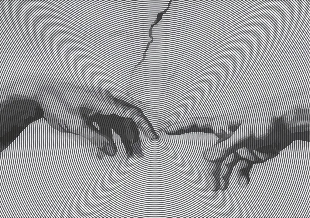 Fotótapéta Flizelin a Hálószobába Nappali Hipnotikus kezek 312x219 Ragasztó