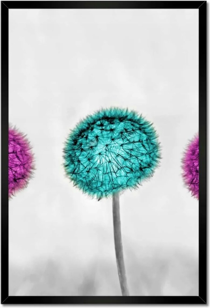 Poszterek keretben 40x60 Lila pitypangok