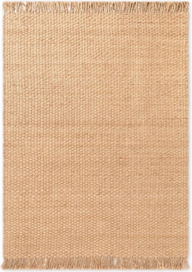 Natúr színű kétoldalas-kézi szövésű juta szőnyeg 200x300 cm Fjord – Hanse Home