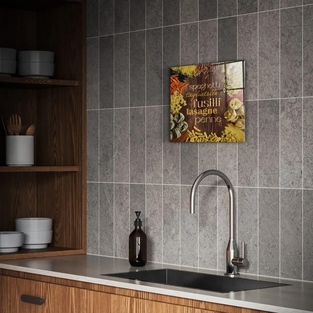 Üveg kép 30x30 cm Pasta – Styler