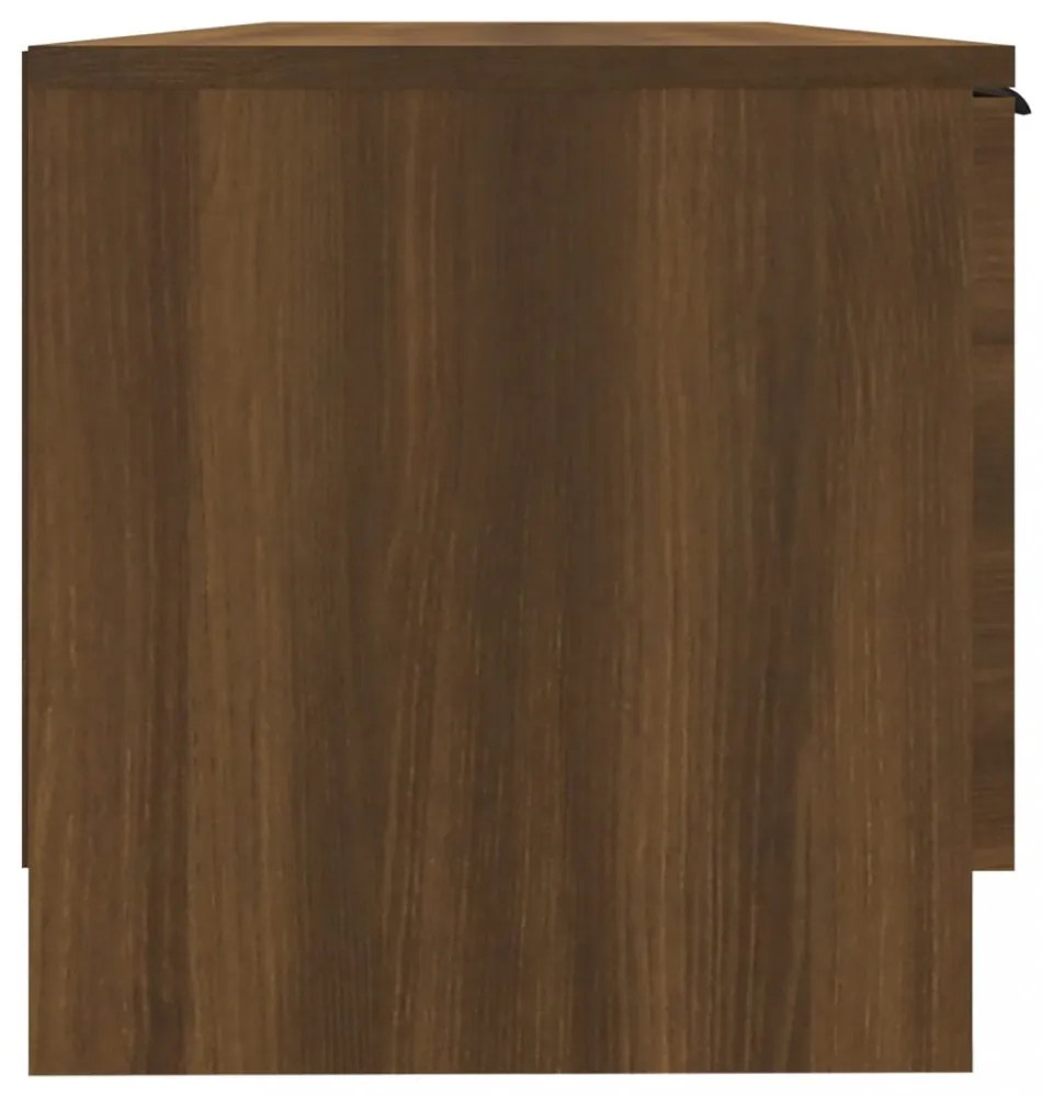 barna tölgy színű szerelt fa TV-szekrény 102 x 35 x 36,5 cm