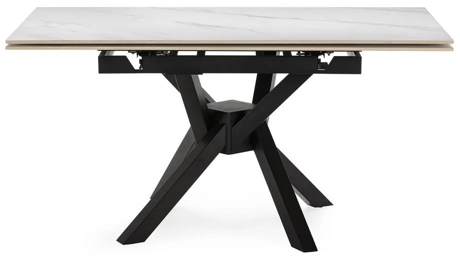 Bővíthető étkezőasztal kő asztallappal, hosszabbító asztallappal 90x150 cm Arlene – Marckeric