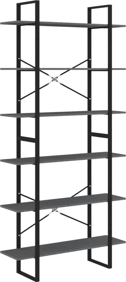 vidaXL szürke tömör fenyőfa magasszekrény 100 x 30 x 210 cm