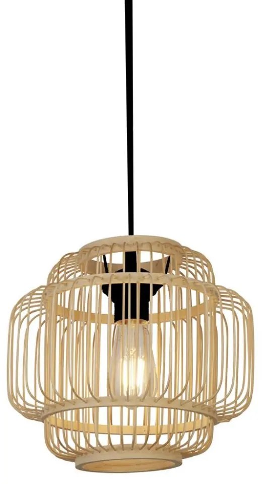 Searchlight 61089CW - Csillár zsinóron MADELINE 1xE27/7W/230V átm. 29 cm bambusz