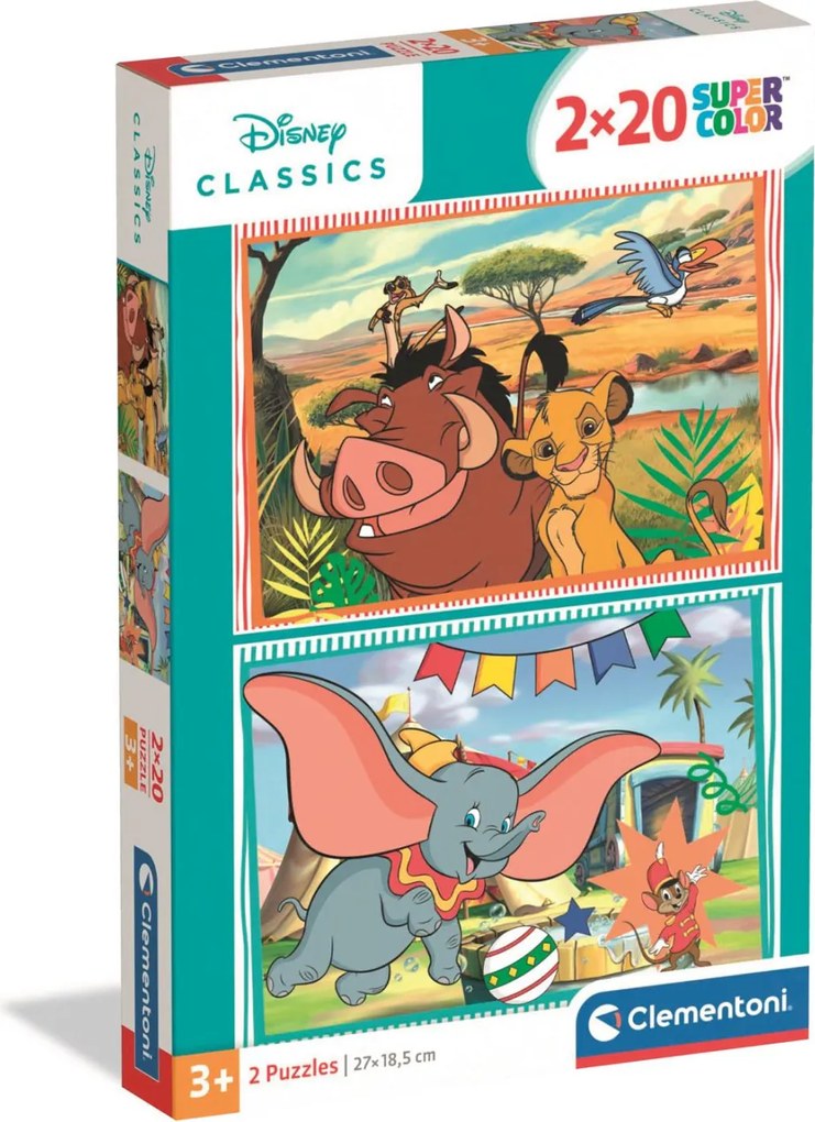 Disney Classics Funny Time 2x20 db-os puzzle Clementoni