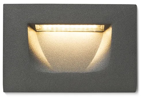 RENDL R12577 PER LED kültéri lámpa, falba süllyesztett IP54 antracit