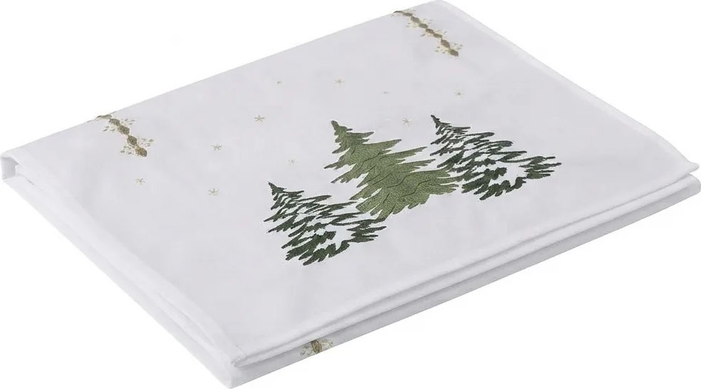 Karácsonyi asztali futó EVERGREEN CHARM 40x140 cm, fehér