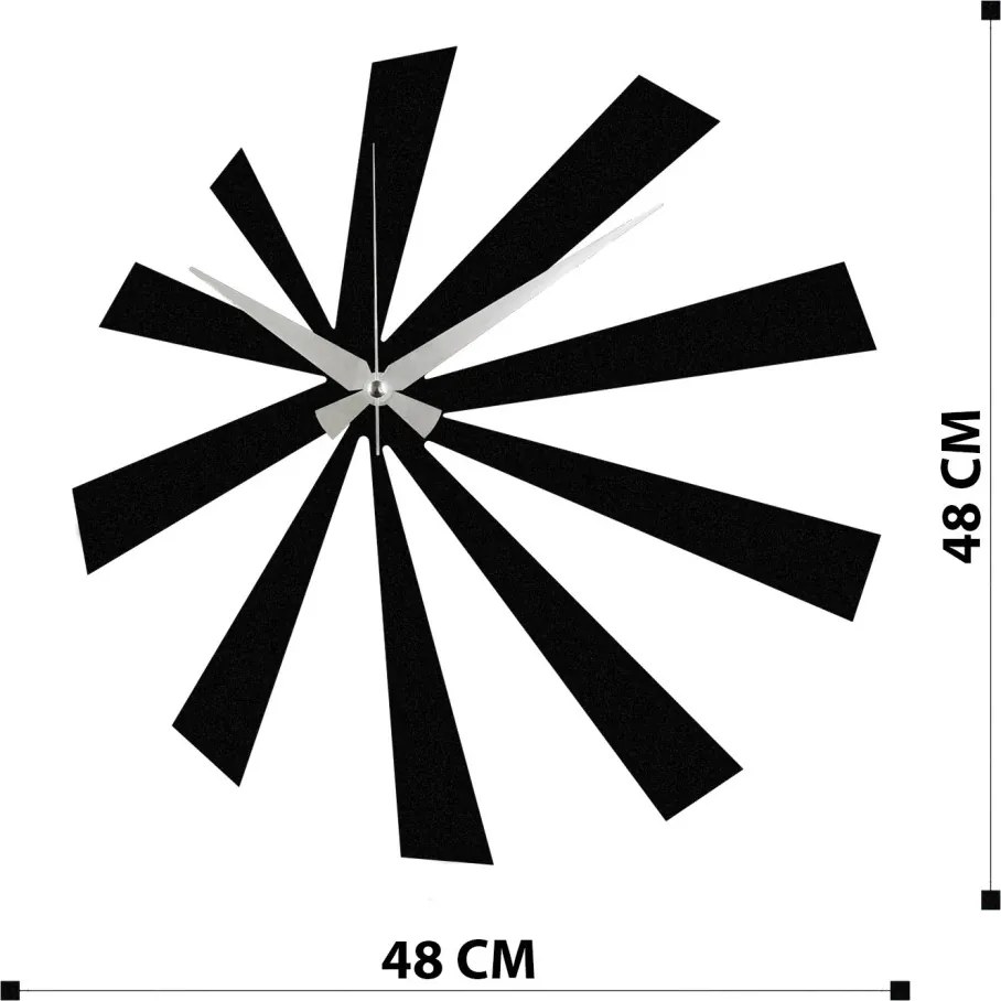 Enzoclock fém falióra, 48×48 cm – S024