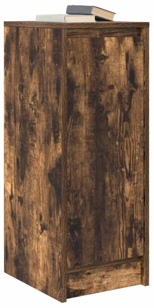 füstös tölgy színű szerelt fa tálalószekrény 29,5x34x76 cm