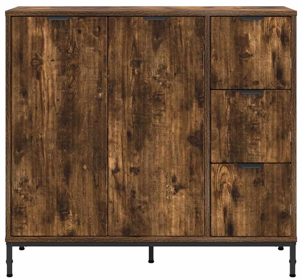 Széf fiókkal Füstölt tölgy 89.5 x 33 x 82 cm Faanyag