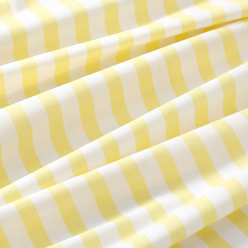 Goldea pamut körgumis lepedő - sárga csíkos 120 x 200 cm
