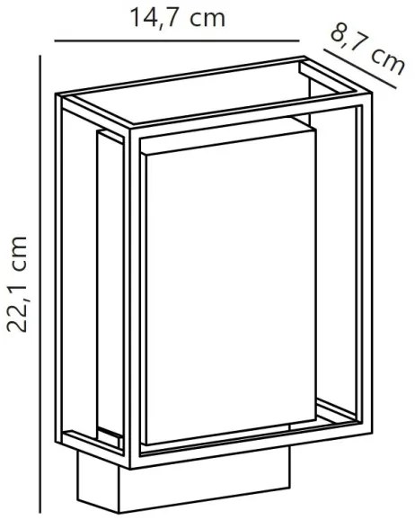 Nordlux - LED Kültéri fali lámpa NESTOR LED/8W/230V IP44