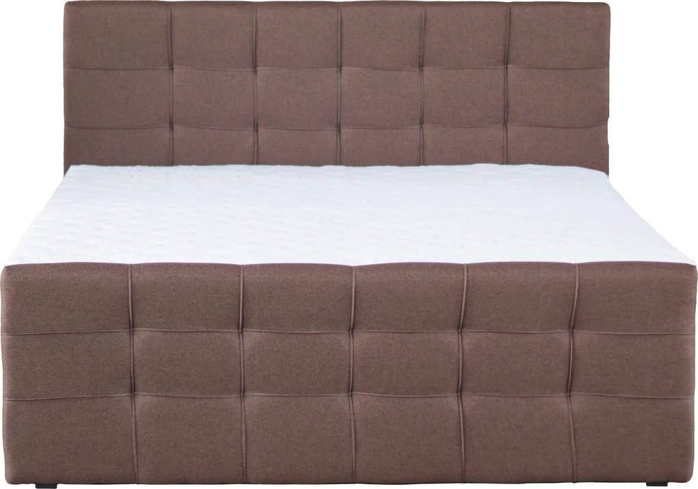 Boxspring ágy, 180x200, barna, BEST