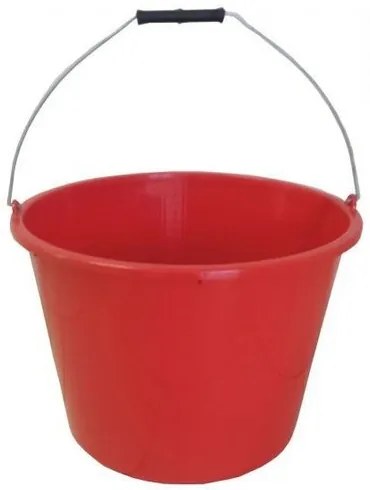 Műanyag vödör mérőskálával, 12 l, átmérő 32 xmagasság 23 cm, piros