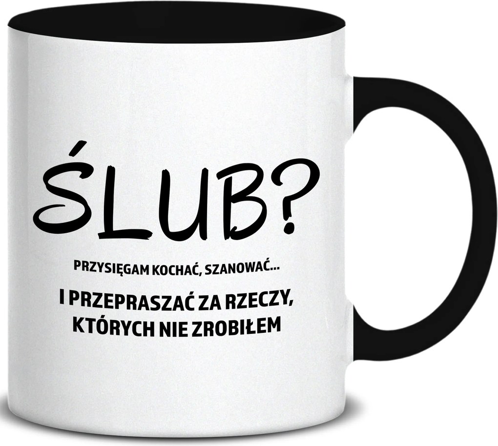 Bögre Fekete Fül Belső Esküszöm Szeretni Tisztelni Ajándék Esküvő