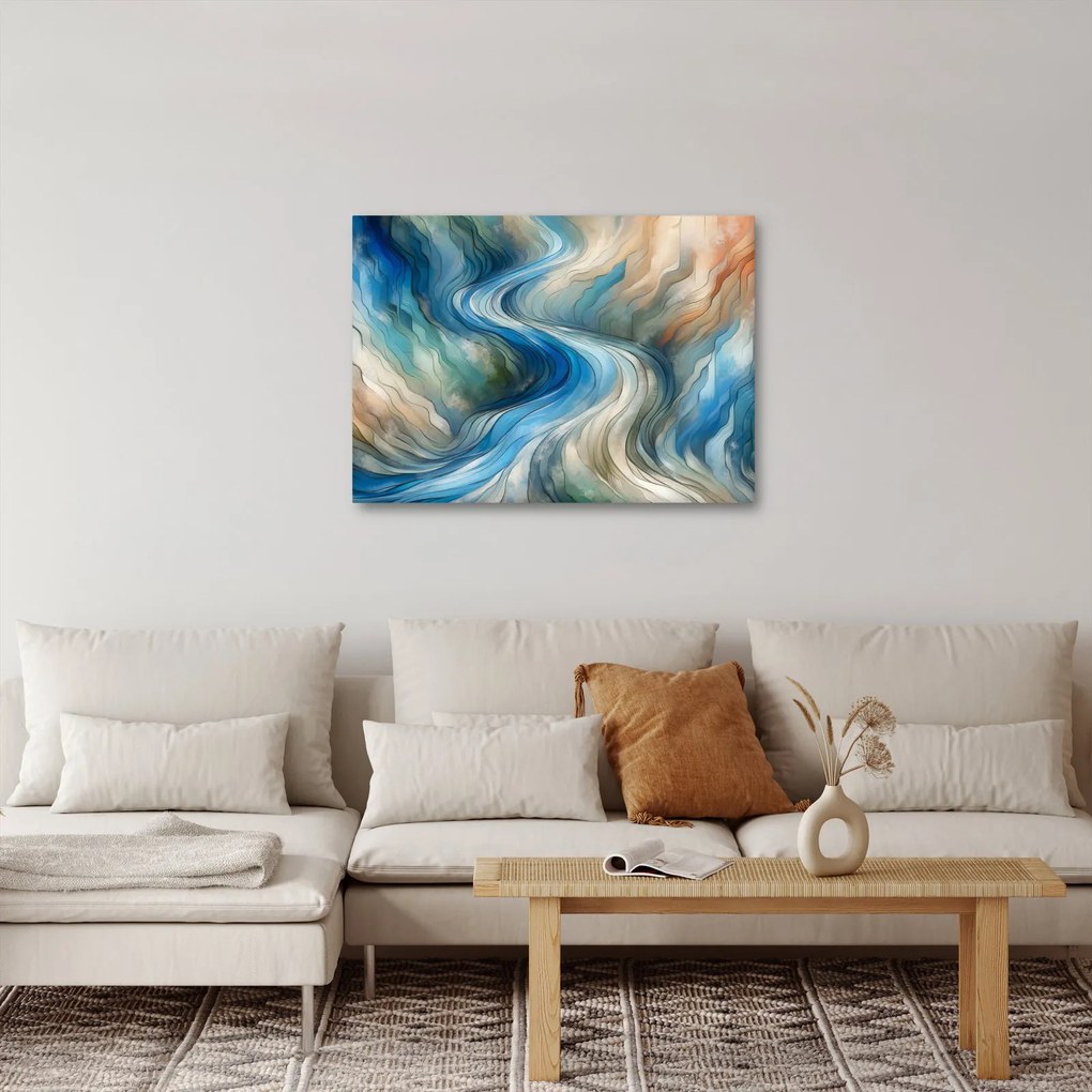 Kép - Absztrakt áramlat (70x50 cm)