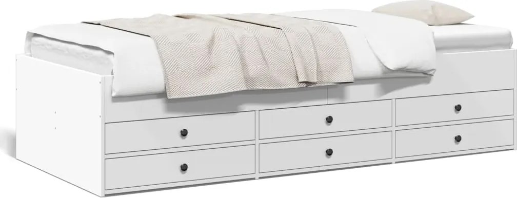 vidaXL fehér kanapéágy fiókkal matrac nélkül 90x190 cm