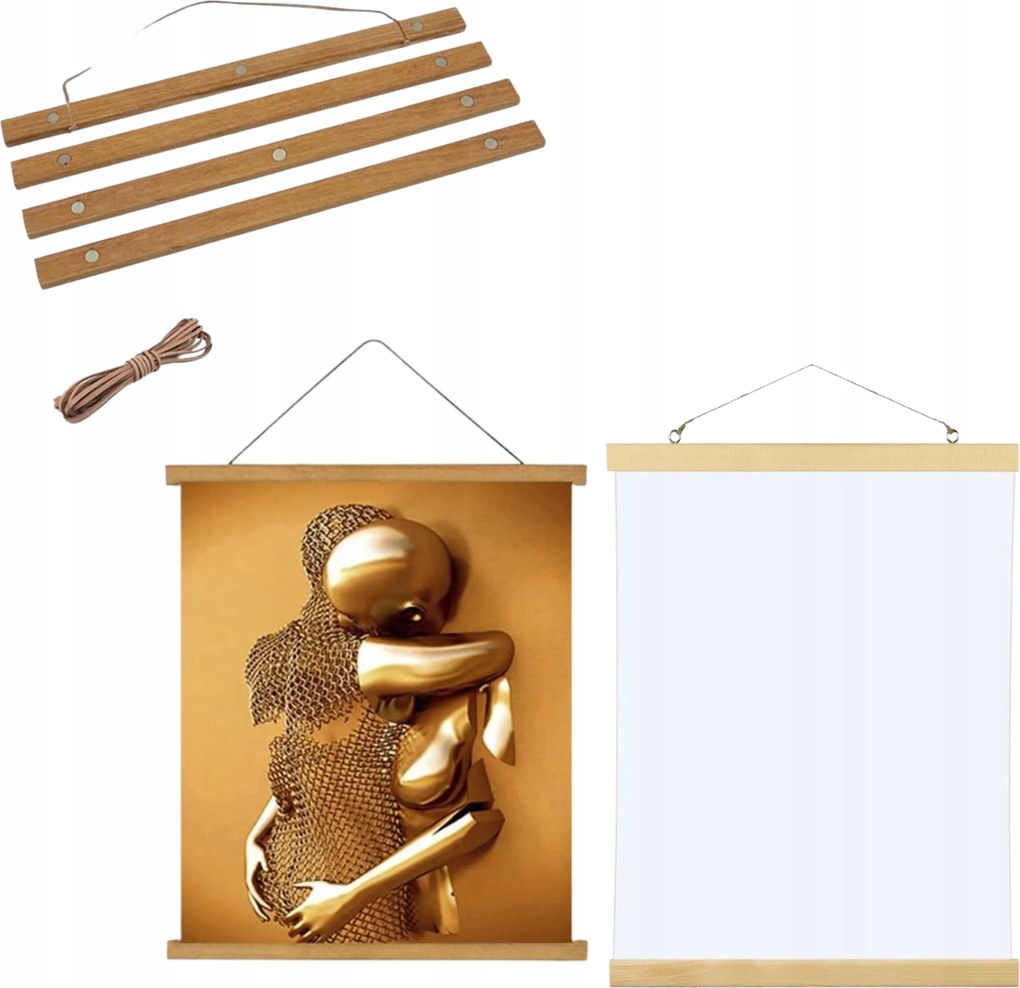 Fa Képkeret Mágneses Poszter Hirdetés Nord Tábla 30CM