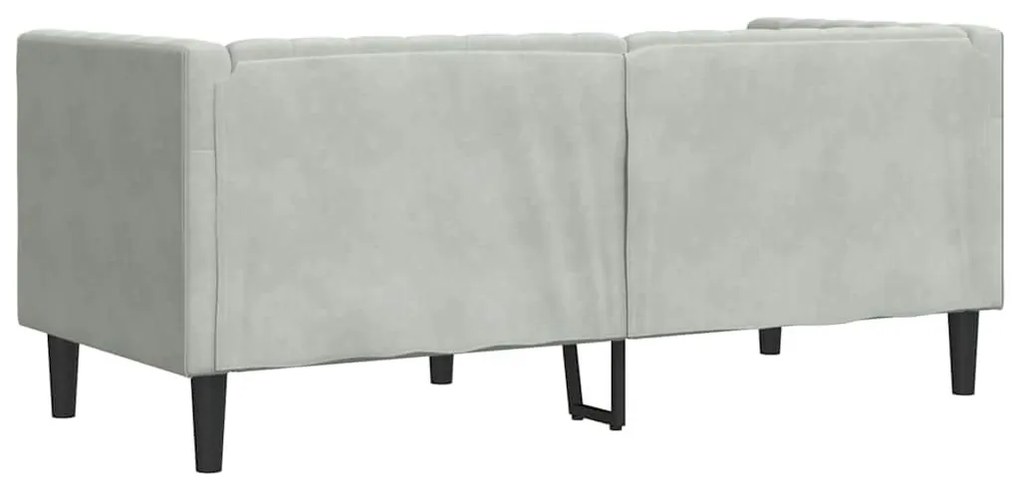 Chesterfield kanapé Világosszürke 174 x 74.5 x 70.5 cm Bársony