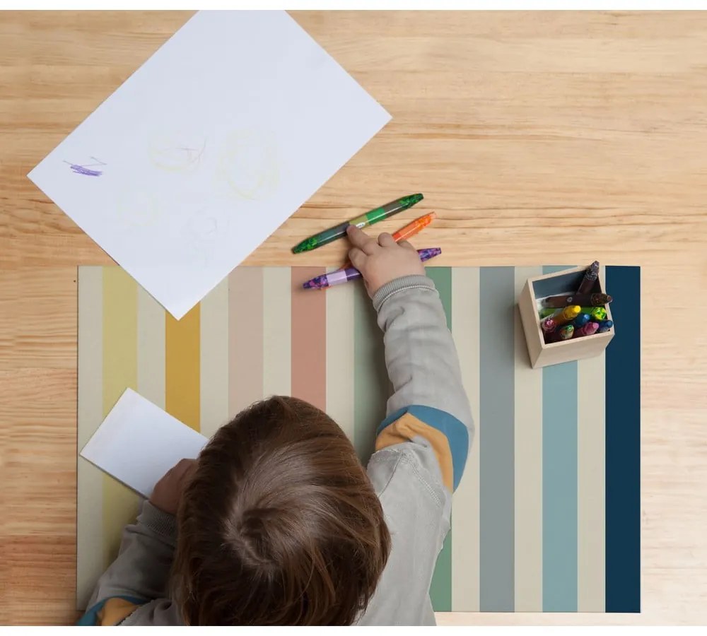 Stripes színes íróasztal alátét, 55 x 35 cm - The Wild Hug