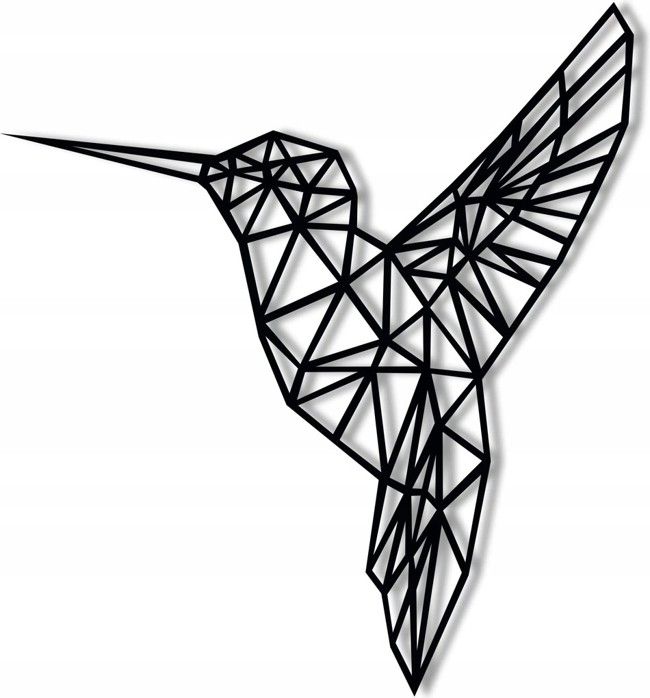 Geometriai Kolibri 50 cm 6mm! Tömör 3d falikép áttört dekoráció