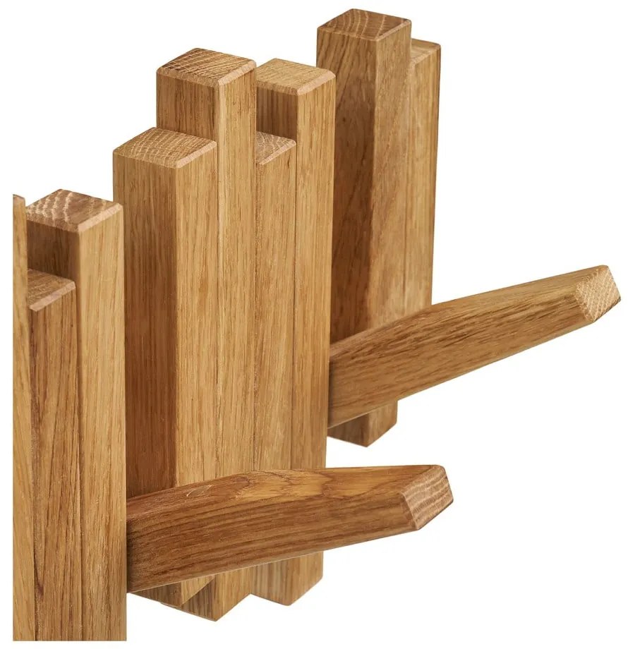 Natúr színű tölgyfa fali fogas 3 cm Caltra – House Nordic