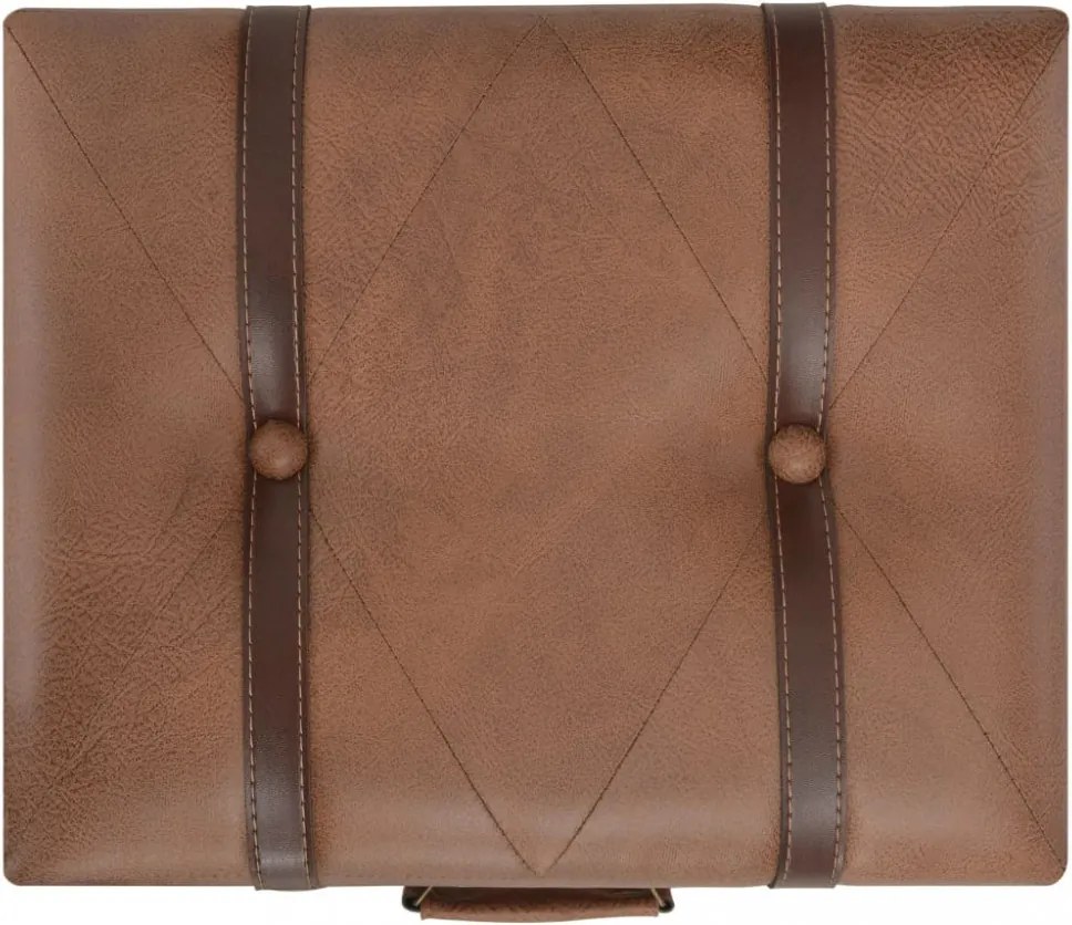 barna műbőr tárolóülőke 40 cm