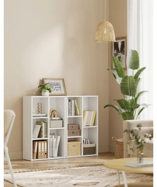 DOVARO fehér könyvszekrény