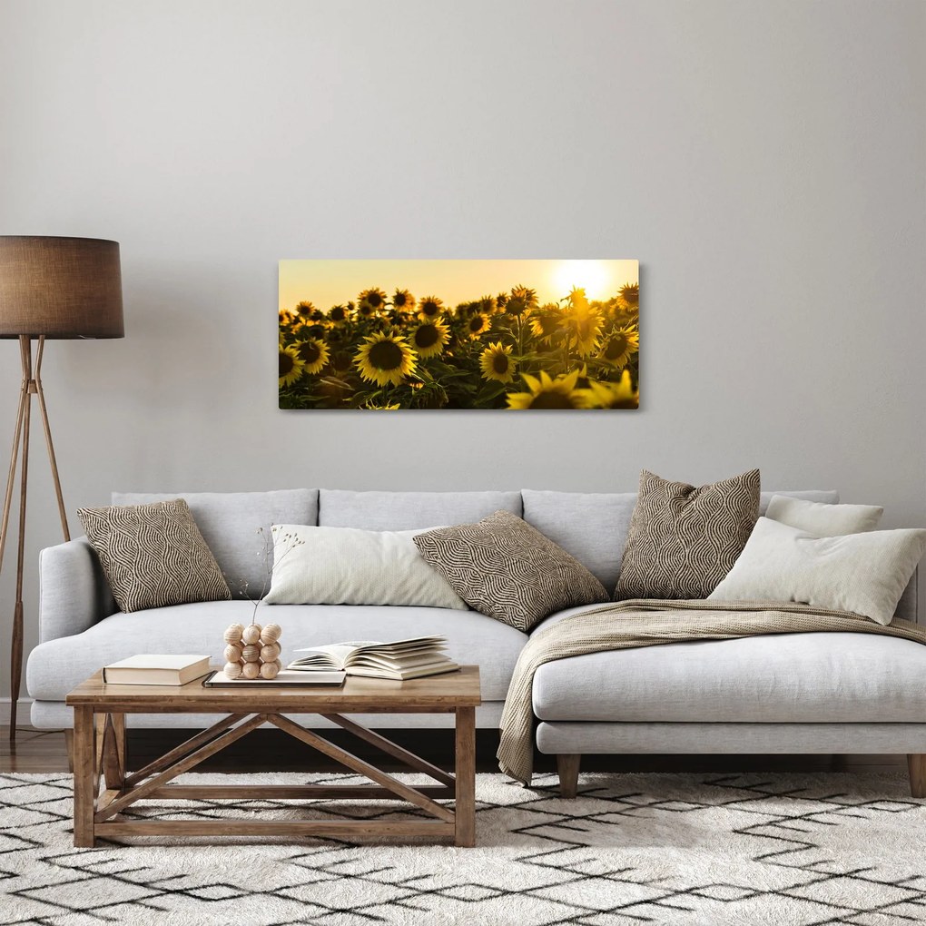 A napraforgó mező képe (120x50 cm)