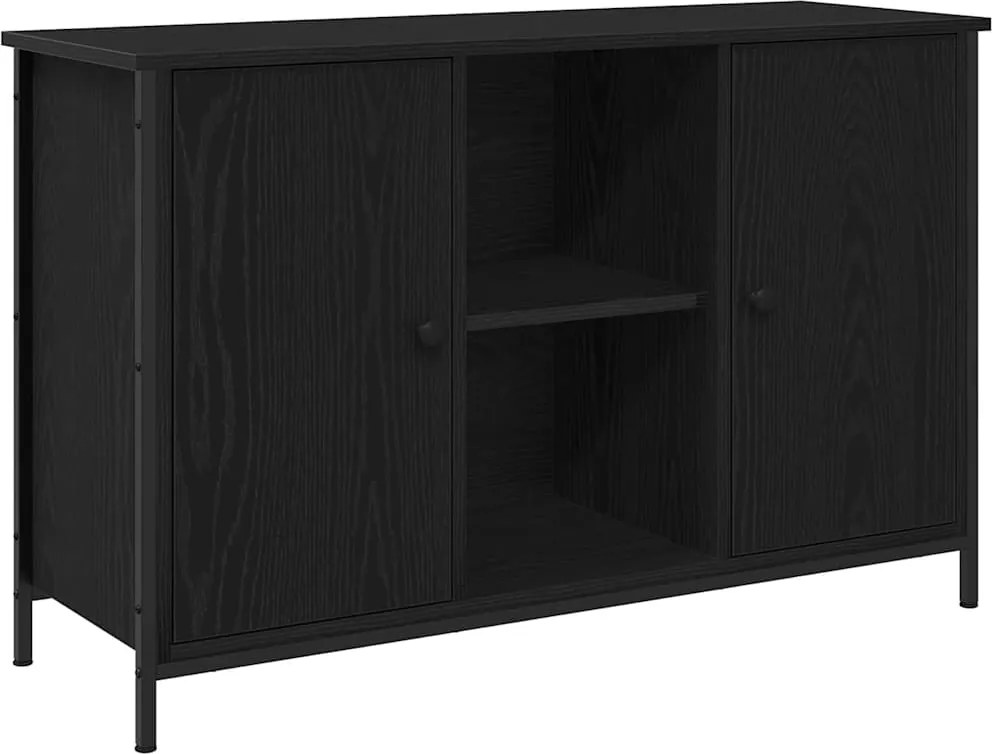 vidaXL TV szekrény garnitúra Fekete tölgy 101 x 35 x 65 cm Faanyag