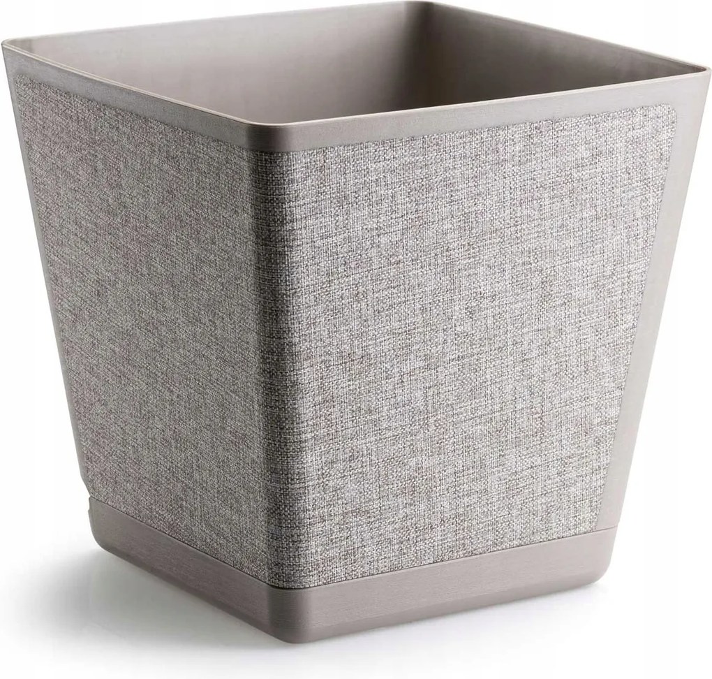 Virágtartó Szögletes, textil kárpitozással, Állvánnyal mérőszalag 24cm