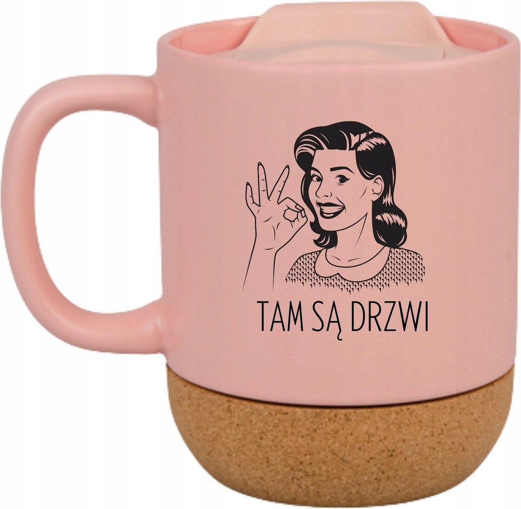 Bögre Rózsaszín Sláger Ajándék Vicces Anyák Napja Van Ott Egy Ajtó