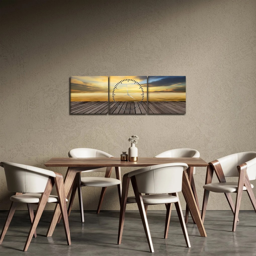 Kép - Kilátással rendelkező móló (órával) (90x30 cm)