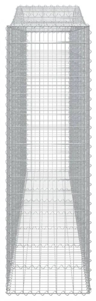 íves horganyzott vas gabion kosár 400x50x160/180 cm