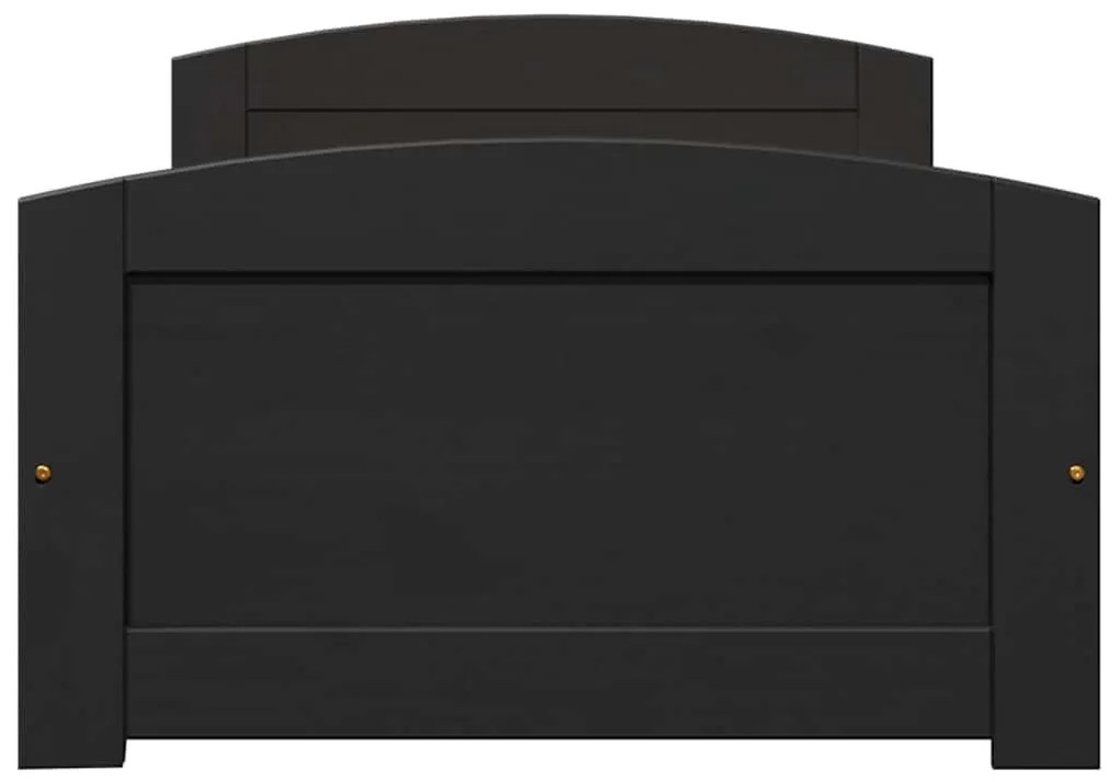 Napozóágy 2 fiókkal matrac nélkül IRUN Fekete 90x200 cm