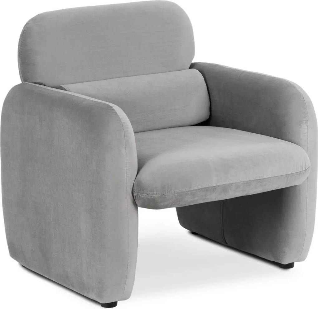 Fotel Wypoczynkowy TOGO Szary Welurowy