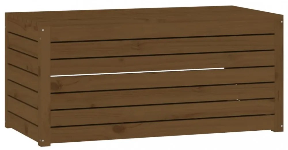 mézbarna tömör fenyőfa kerti láda 101 x 50,5 x 46,5 cm