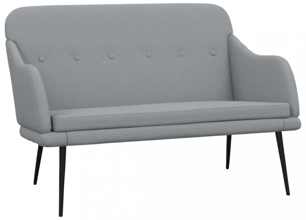 vidaXL világosszürke szövetpad 110 x 76 x 80 cm