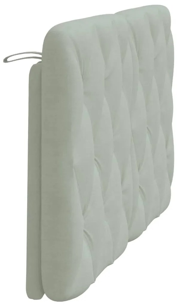 világosszürke bársony fejtámla párna 120 cm