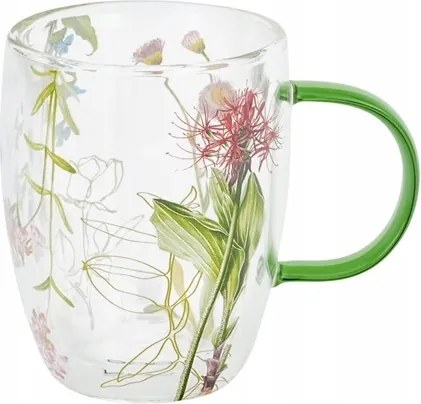 Duplafalú üvegpohár A természet színei virágok 350 ml