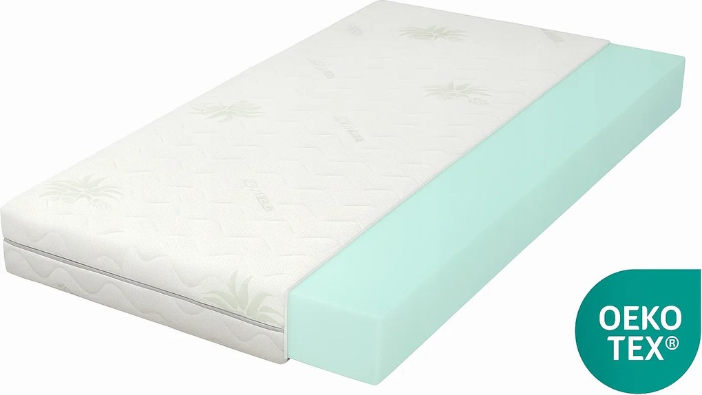 Nagy rugalmasságú Hr matrac 80X195 Zöld 195X80 H3 Hr hab Tartós