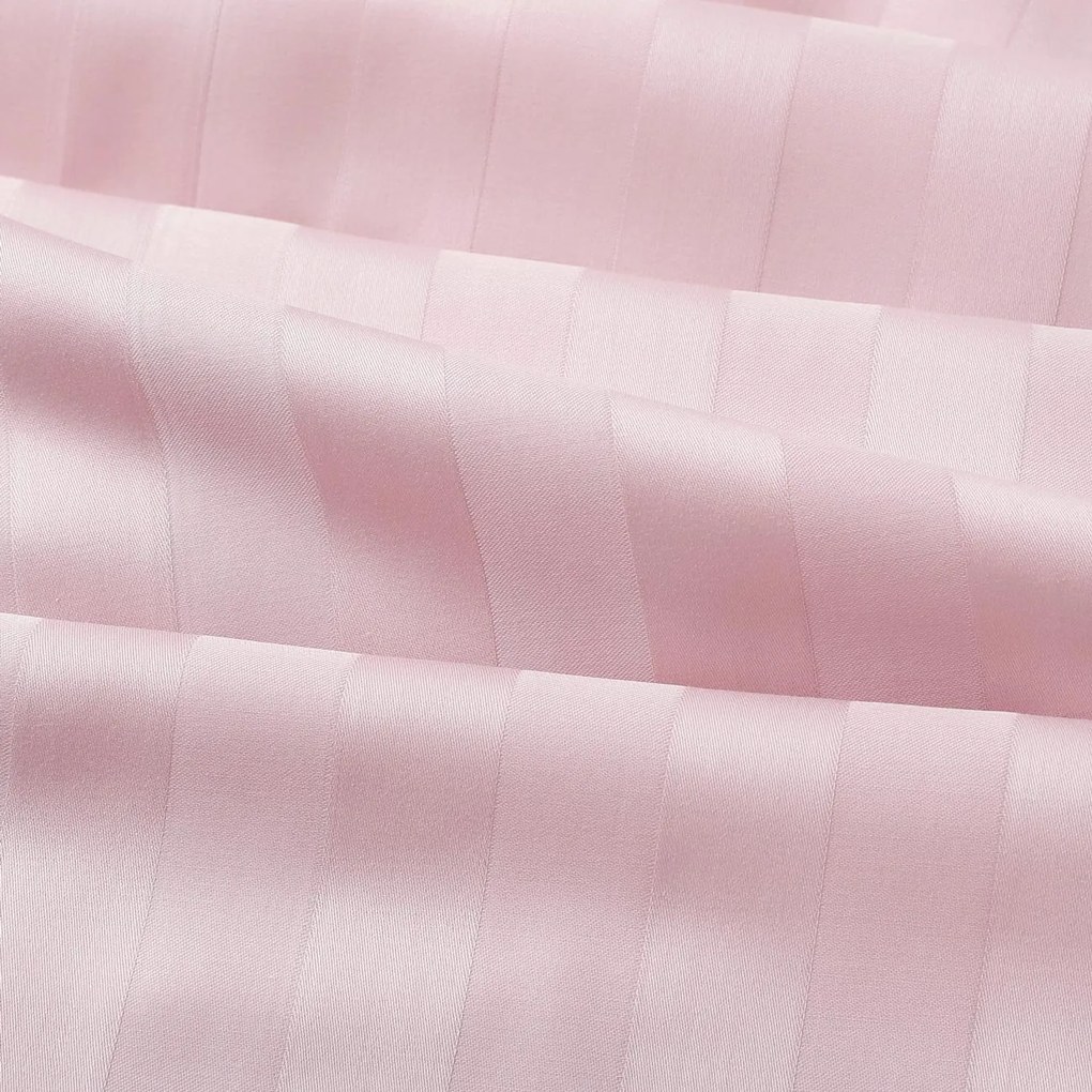 Goldea kör alakú damaszt terítő - régi rózsaszínű csíkos Ø 200 cm