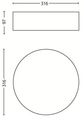 Philips 30175/87/16 - Mennyezeti lámpa MYLIVING VELOUR 2xE27/23W/230V