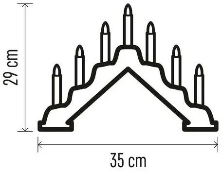 LED Karáconyi gyertyatartó 7xLED/2xAA fehér