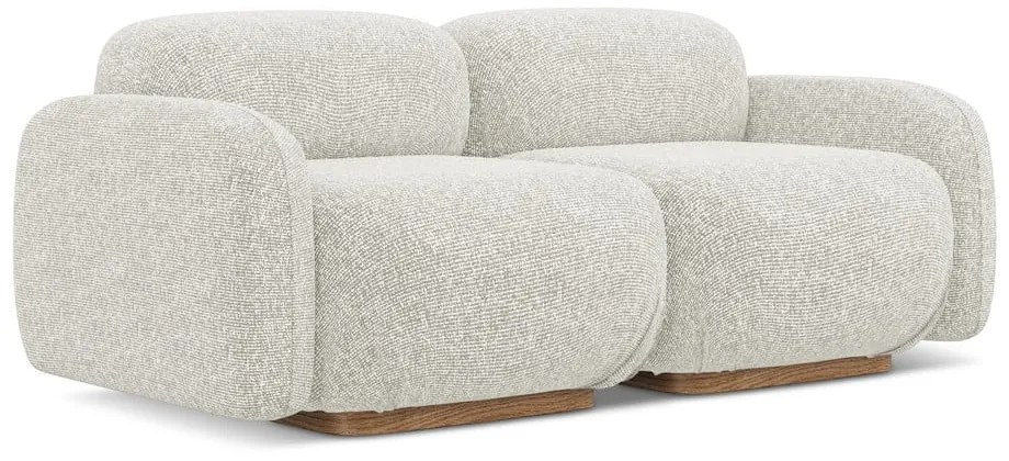 Krémszínű moduláris kanapé 190 cm Ailani – Makamii