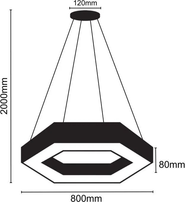 NEDES LCL7622-H Modern Led Függesztett Lámpa IP20